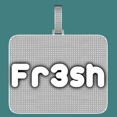 CUSTOM LETTER NECKLACE 3D BIG SQUARE
