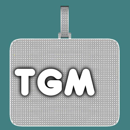CUSTOM LETTER NECKLACE 3D BIG SQUARE