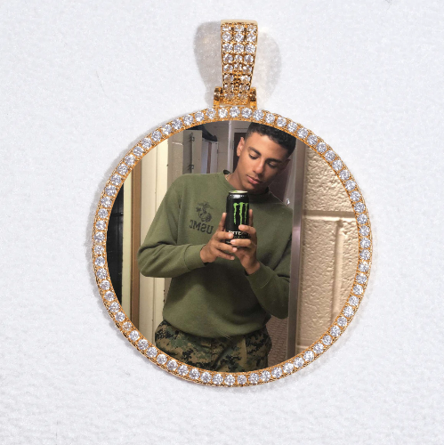 MEDIUM 3D CIRCLE CUSTOM PICTURE PENDANT