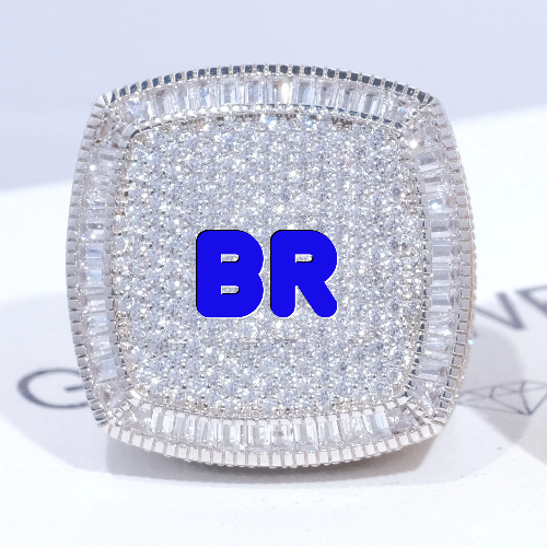 CUSTOM LETTER 3D ICED RING