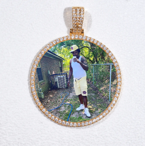 MEDIUM 3D CIRCLE CUSTOM PICTURE PENDANT