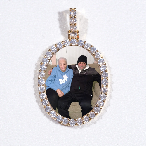 3D Oval Custom Picture Pendant