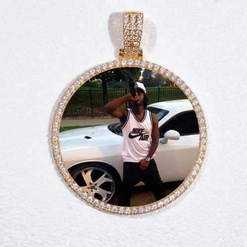MEDIUM 3D CIRCLE CUSTOM PICTURE PENDANT
