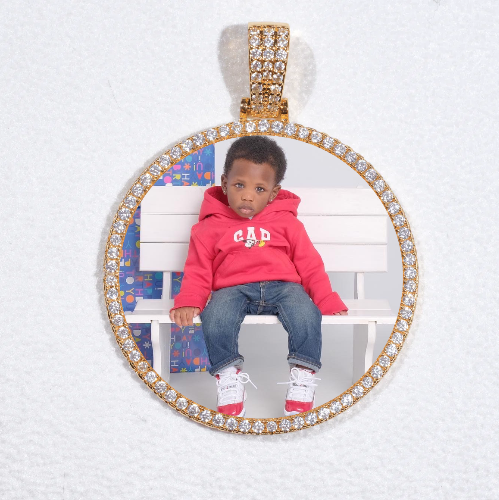 MEDIUM 3D CIRCLE CUSTOM PICTURE PENDANT