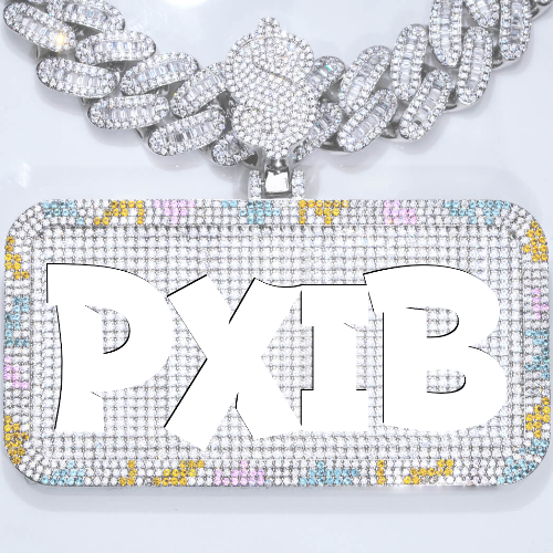 CUSTOM LETTER NECKLACE 3D COLORFUL SQUARE