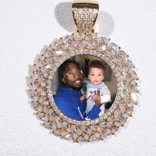 Large 3D Wheat Ear Custom Picture Pendant