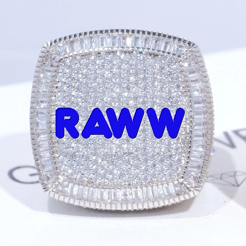 CUSTOM LETTER 3D ICED RING