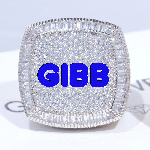 CUSTOM LETTER 3D ICED RING