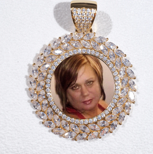 Large 3D Wheat Ear Custom Picture Pendant