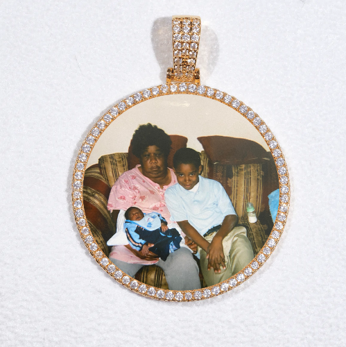 MEDIUM 3D CIRCLE CUSTOM PICTURE PENDANT