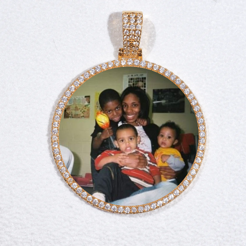 MEDIUM 3D CIRCLE CUSTOM PICTURE PENDANT