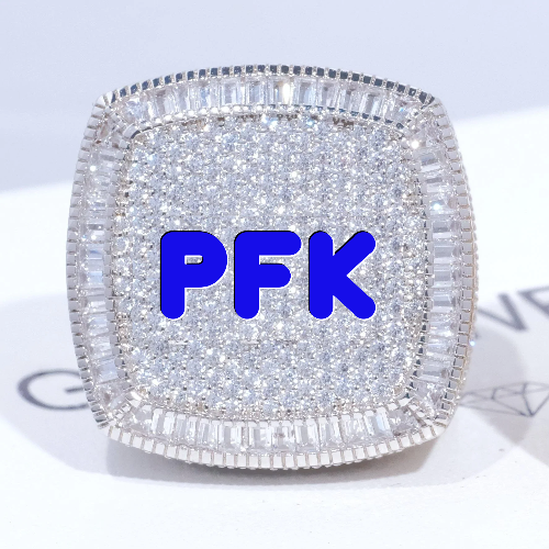 CUSTOM LETTER 3D ICED RING