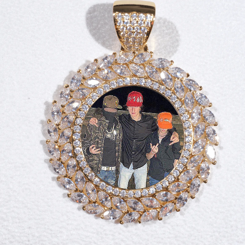 Large 3D Wheat Ear Custom Picture Pendant