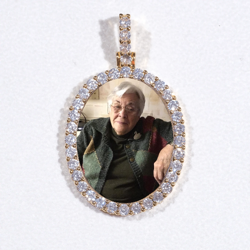 3D Oval Custom Picture Pendant