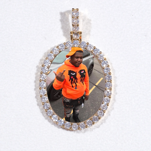 3D Oval Custom Picture Pendant