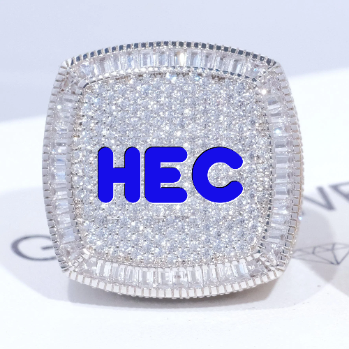 CUSTOM LETTER 3D ICED RING