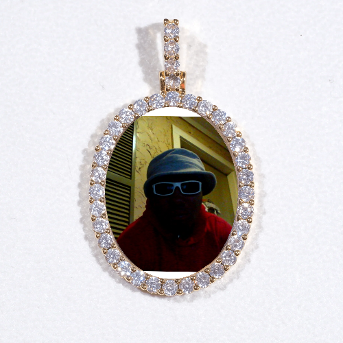 3D Oval Custom Picture Pendant