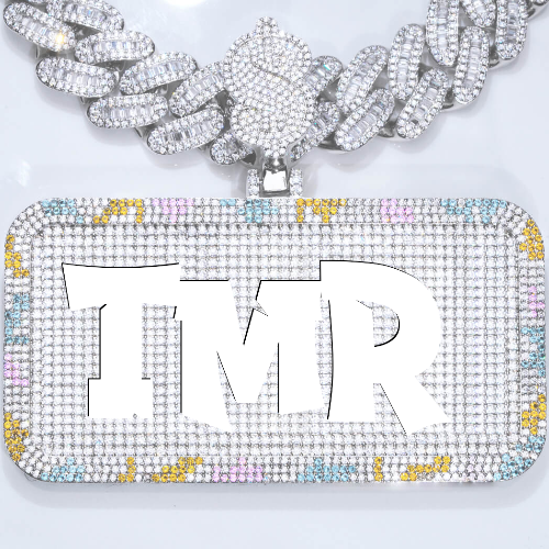 CUSTOM LETTER NECKLACE 3D COLORFUL SQUARE