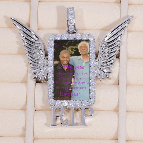 RIP WING 3D CUSTOM PICTURE PENDANT