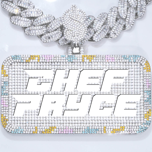 CUSTOM LETTER NECKLACE 3D COLORFUL SQUARE