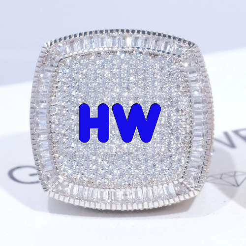 CUSTOM LETTER 3D ICED RING