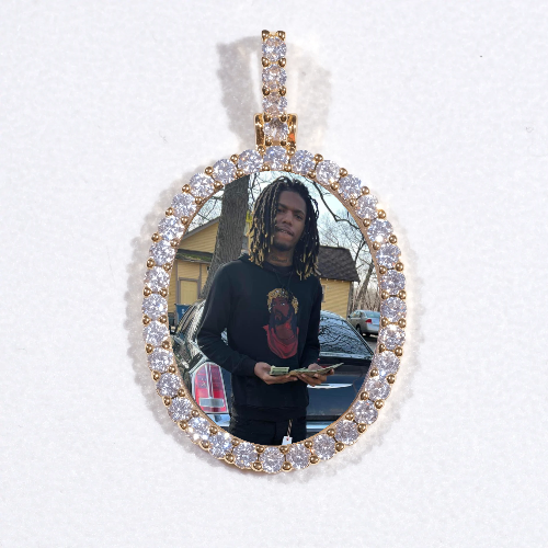 3D Oval Custom Picture Pendant