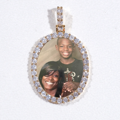 3D Oval Custom Picture Pendant