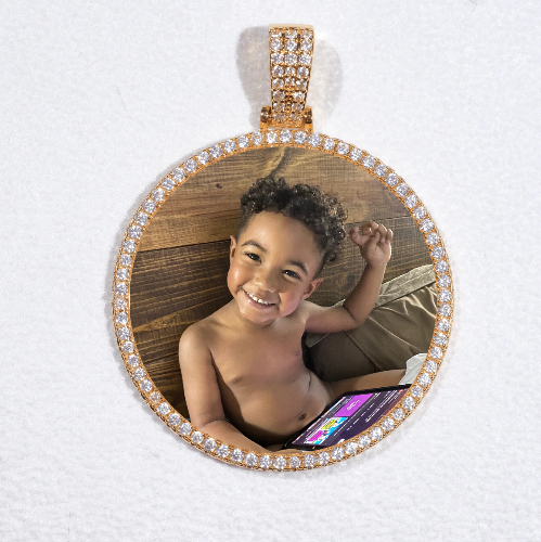 MEDIUM 3D CIRCLE CUSTOM PICTURE PENDANT