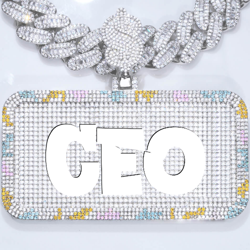 CUSTOM LETTER NECKLACE 3D COLORFUL SQUARE