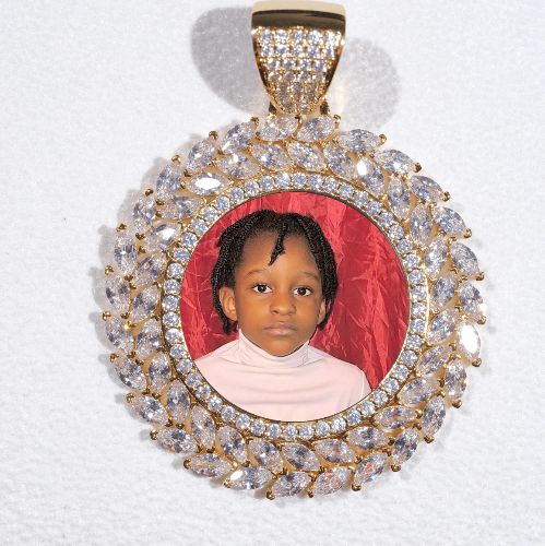 Large 3D Wheat Ear Custom Picture Pendant