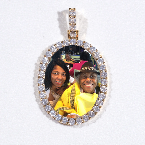3D Oval Custom Picture Pendant