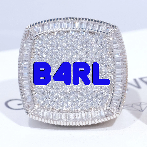 CUSTOM LETTER 3D ICED RING