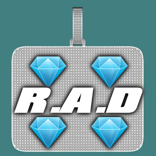 CUSTOM LETTER NECKLACE 3D BIG SQUARE
