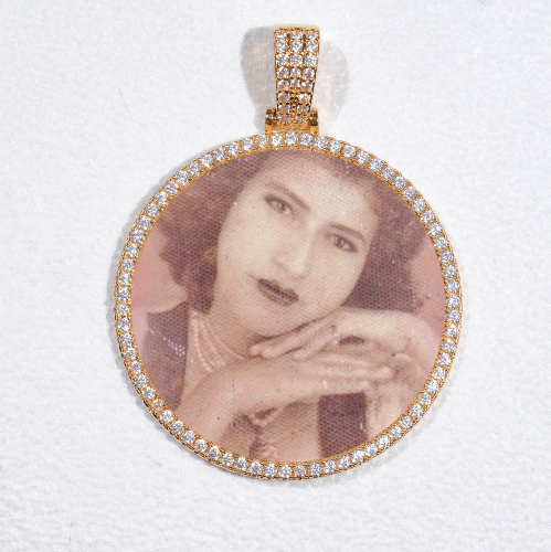 MEDIUM 3D CIRCLE CUSTOM PICTURE PENDANT