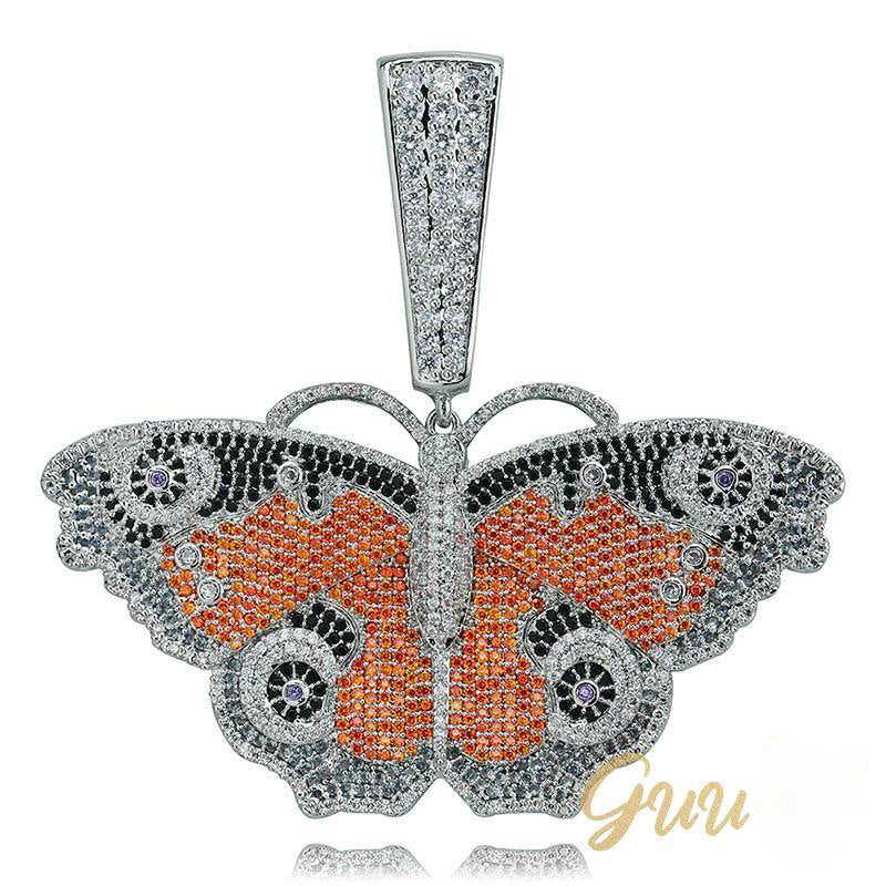 18K Gold-Plated Micro Inlay  AAA CZ Butterfly Pendant - The GUU Shop