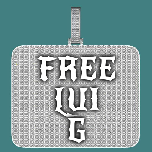 CUSTOM LETTER NECKLACE 3D BIG SQUARE