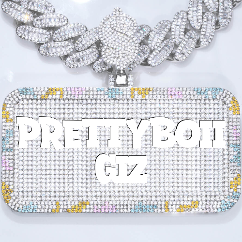 CUSTOM LETTER NECKLACE 3D COLORFUL SQUARE