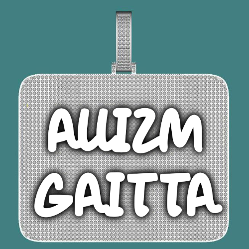 CUSTOM LETTER NECKLACE 3D BIG SQUARE