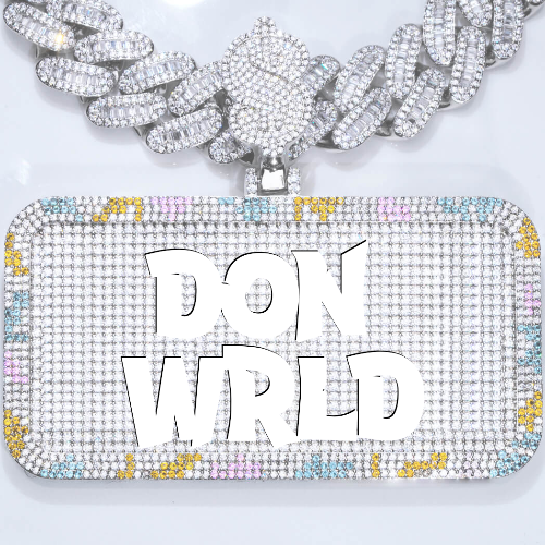 CUSTOM LETTER NECKLACE 3D COLORFUL SQUARE