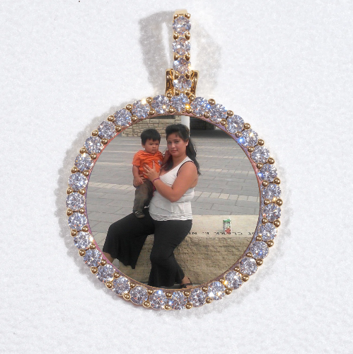 3D CIRCLE CUSTOM PICTURE PENDANT SMALL SIZE