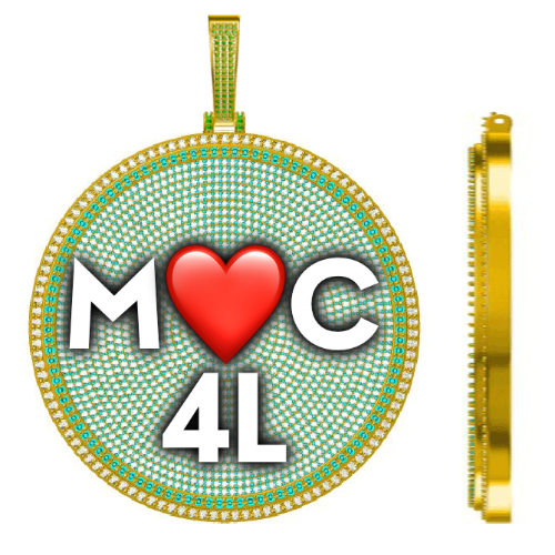 CUSTOM LETTER NECKLACE 3D BIG DISC