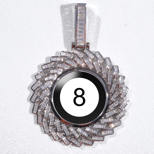 Large 3D Baguette Custom Picture Pendant