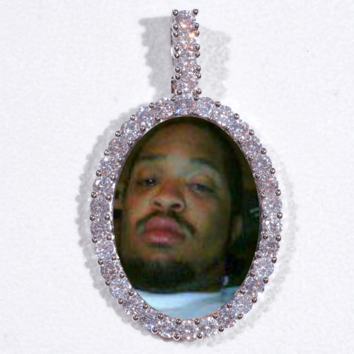 Large 3D Oval Custom Picture Pendant