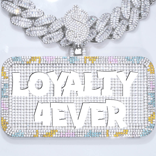 CUSTOM LETTER NECKLACE 3D COLORFUL SQUARE