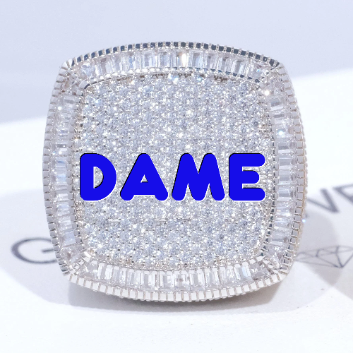 CUSTOM LETTER 3D ICED RING