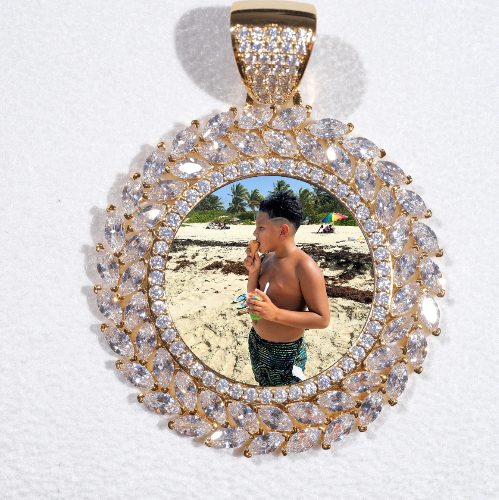 Large 3D Wheat Ear Custom Picture Pendant