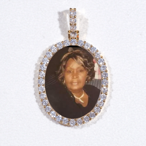 3D Oval Custom Picture Pendant