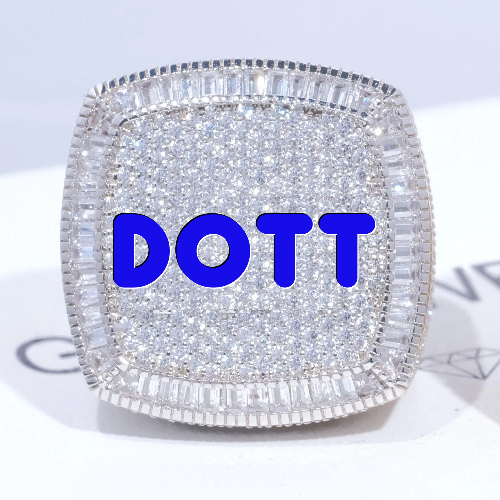 CUSTOM LETTER 3D ICED RING