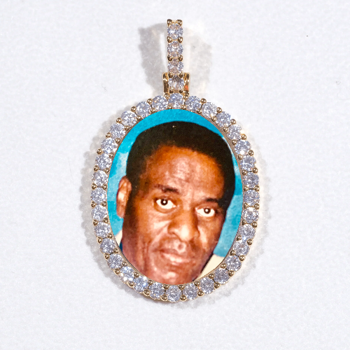 3D Oval Custom Picture Pendant