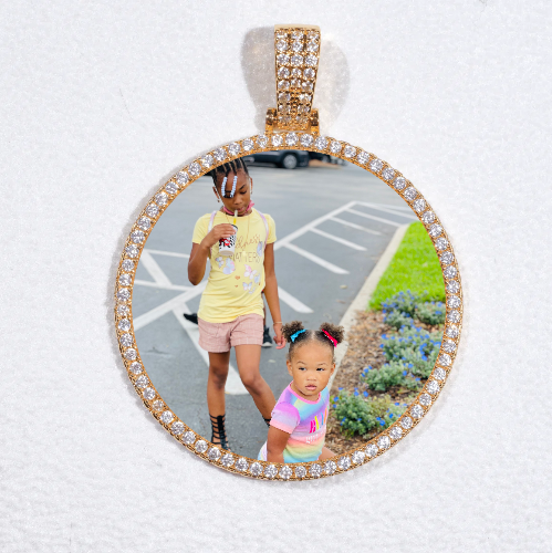 MEDIUM 3D CIRCLE CUSTOM PICTURE PENDANT